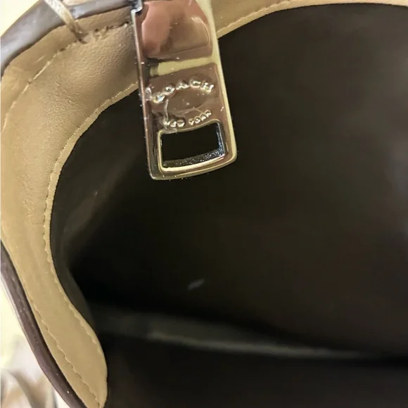 COACH Brooklyn Carryall Turnlock Shoulder Hand 2way Bag Leather BEIGE NWOT - Picture 10 of 16